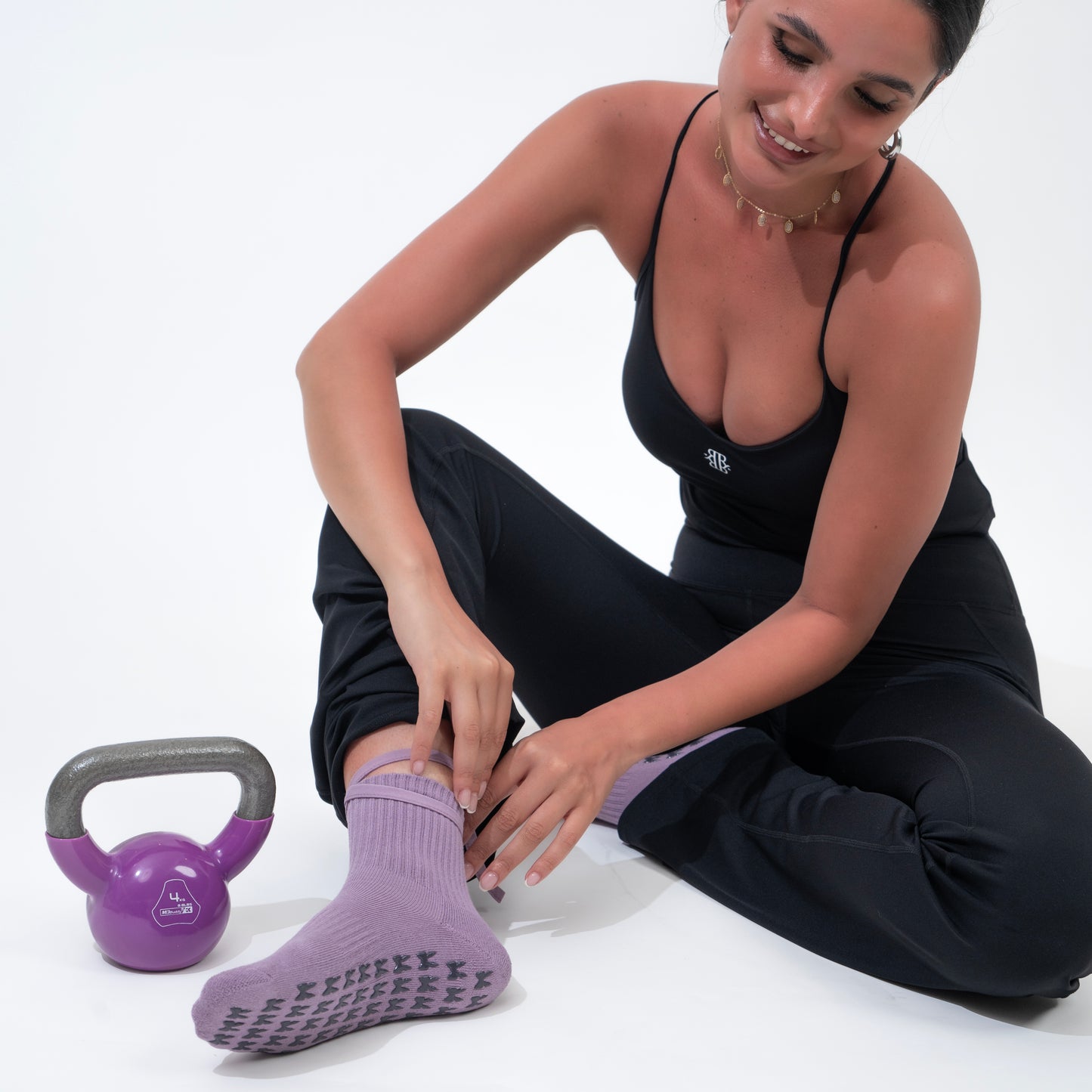 Purple Ballet Bloom Socks