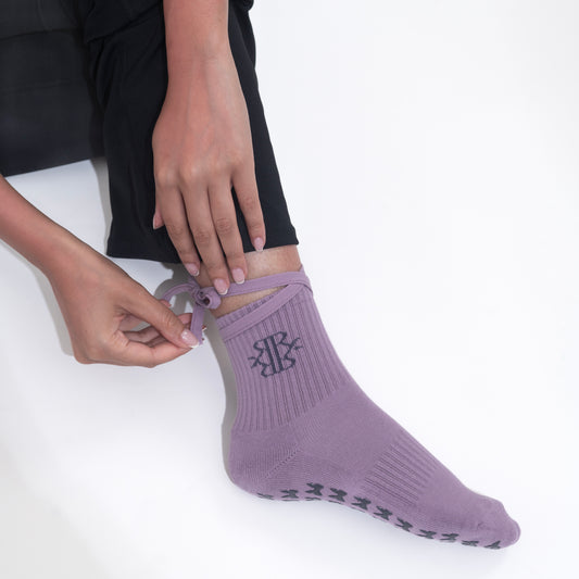 Purple Ballet Bloom Socks