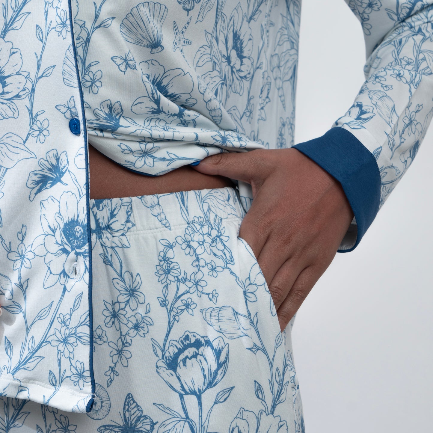 Blue Floral Sleepwear
