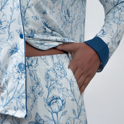 Blue Floral Sleepwear