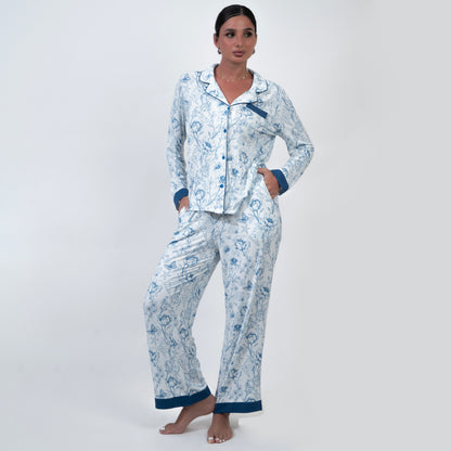 Blue Floral Sleepwear