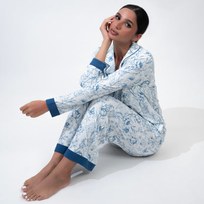 Blue Floral Sleepwear